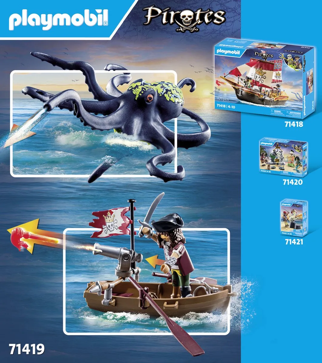 Playmobil Pirates Gevecht tegen de Reuzenoctopus 71419 - Multicolor - afbeelding 6 van 6