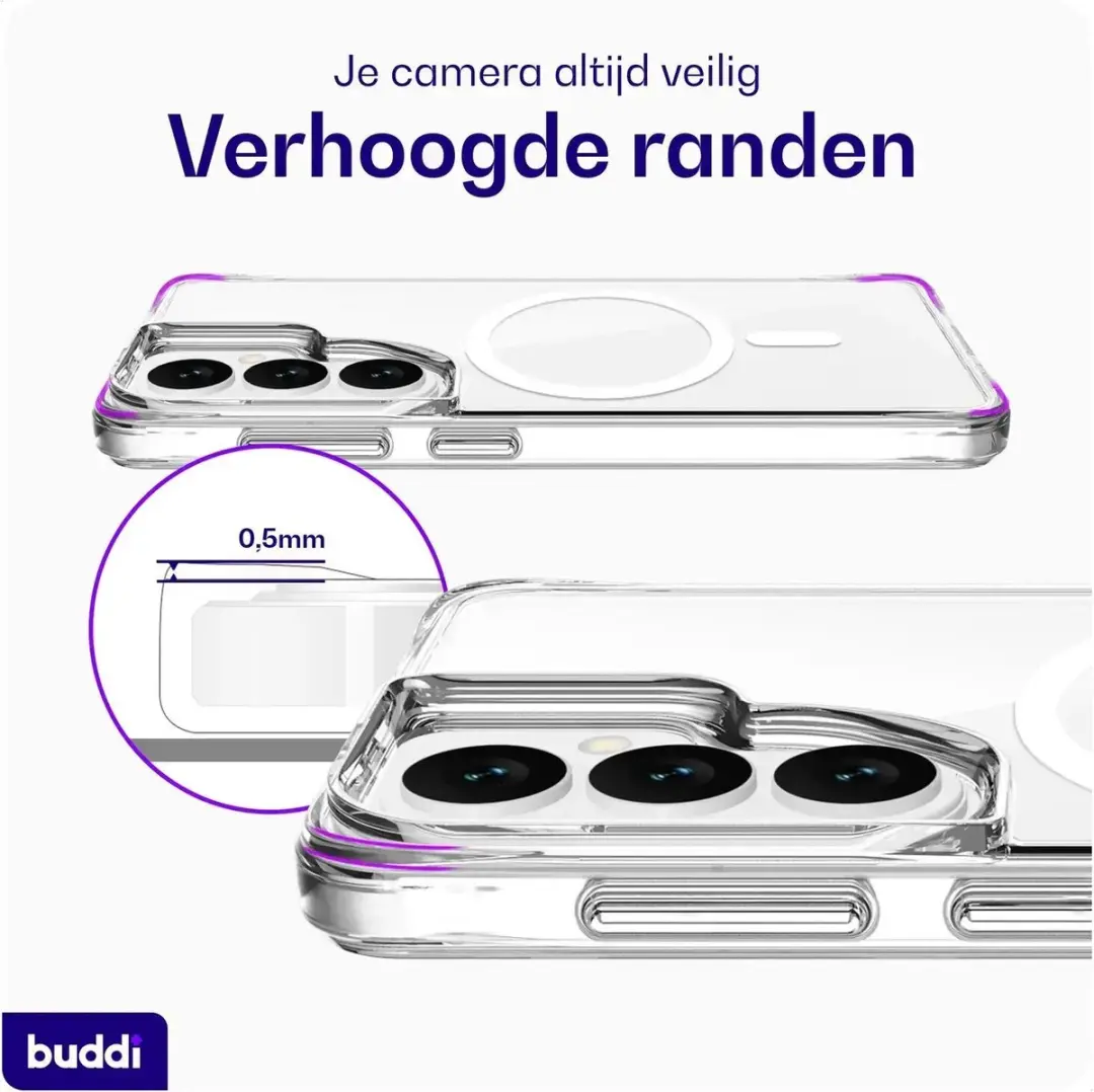Buddi Core Hoesje Samsung Galaxy S26 FE - MagSafe - Transparant