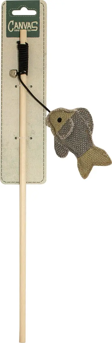 DuvoPlus Speelhengel Vis Kat - 40x6,8x4cm Grijs