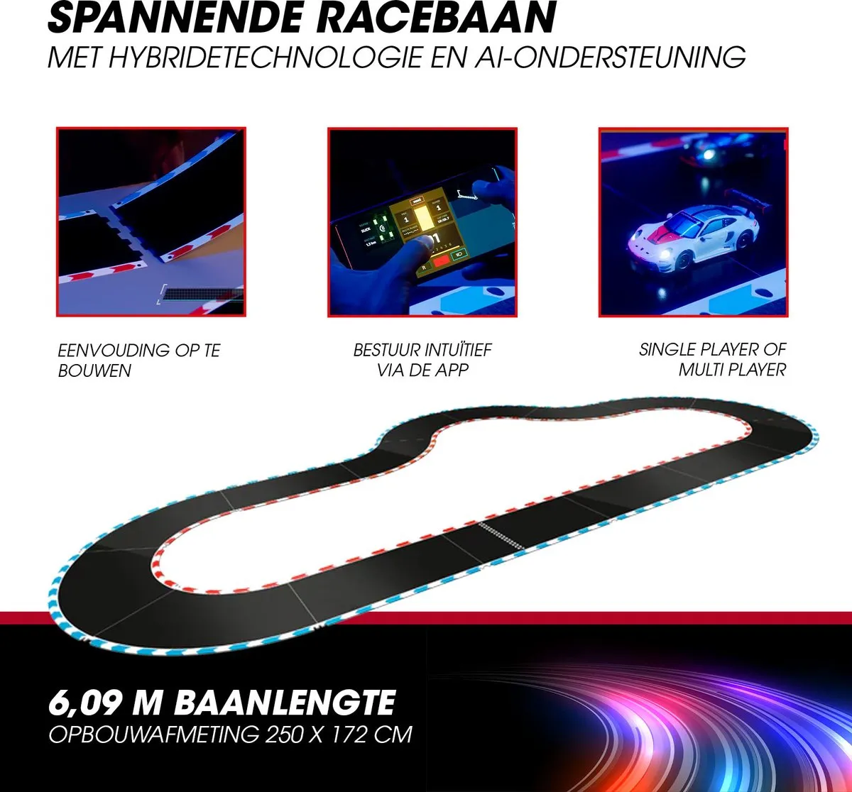 Carrera HYBRID Racebaan CAR50050001 - Porsche 911 GT3 R - 6,09m