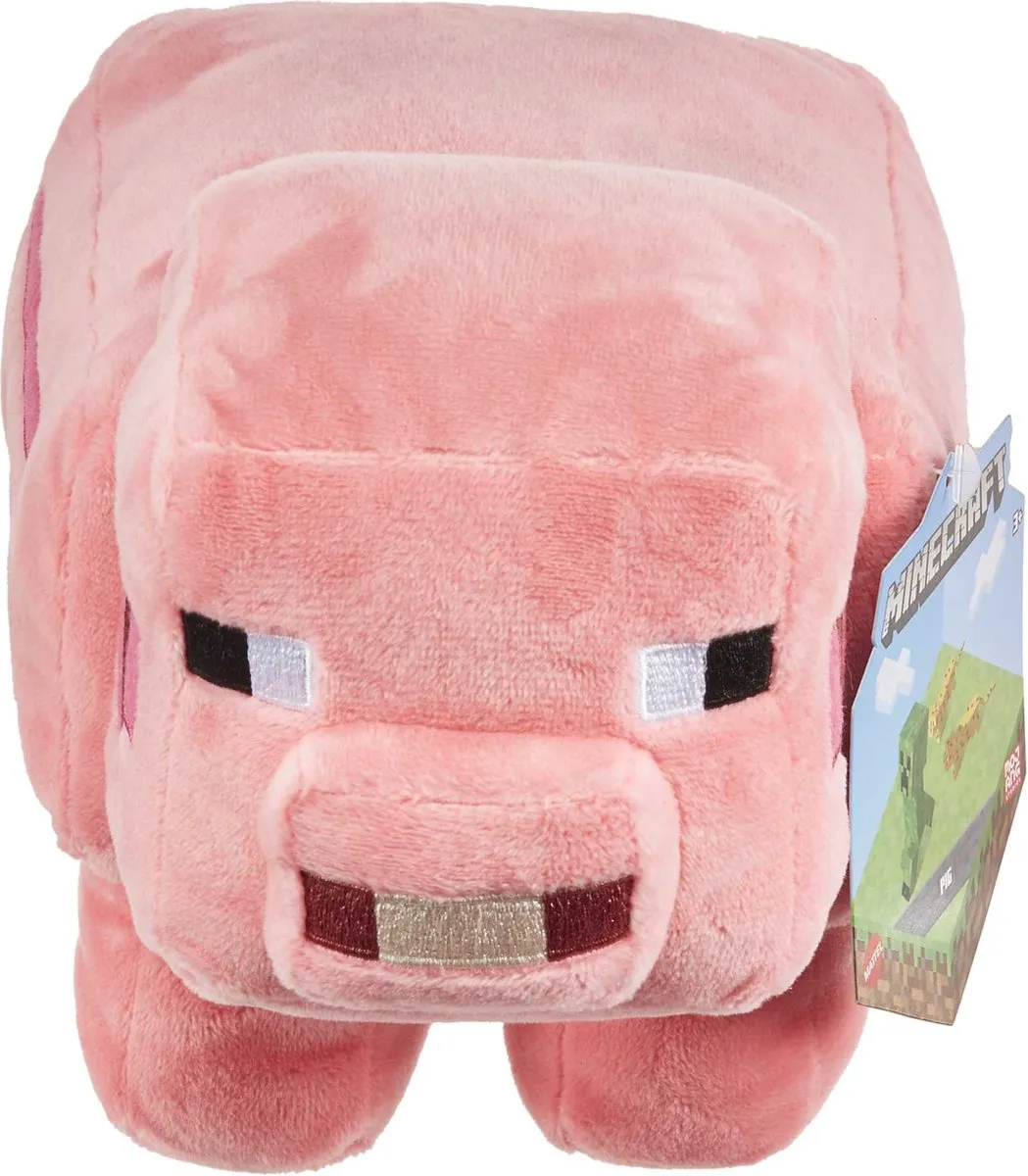 Mattel Minecraft Pluchen Varken - 20 cm Roze