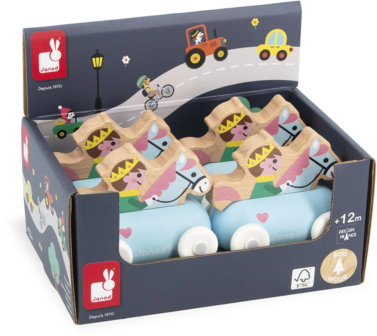 Janod Cross Roads Prinsenwagen 11.5923 - Blauw - afbeelding 6 van 6