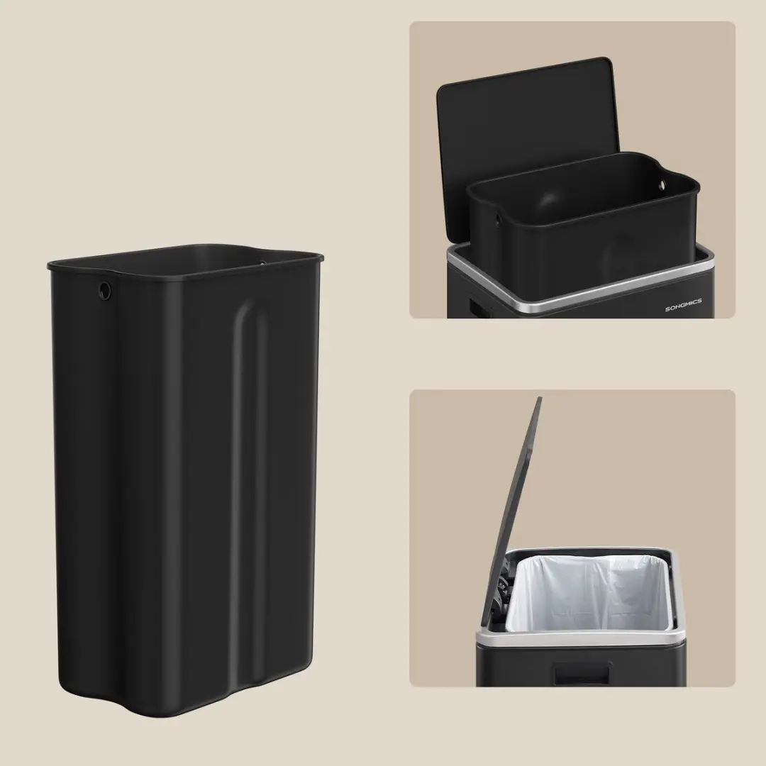 Songmics LTB595B02 Pedaalemmer 50L - Zwart - afbeelding 6 van 6