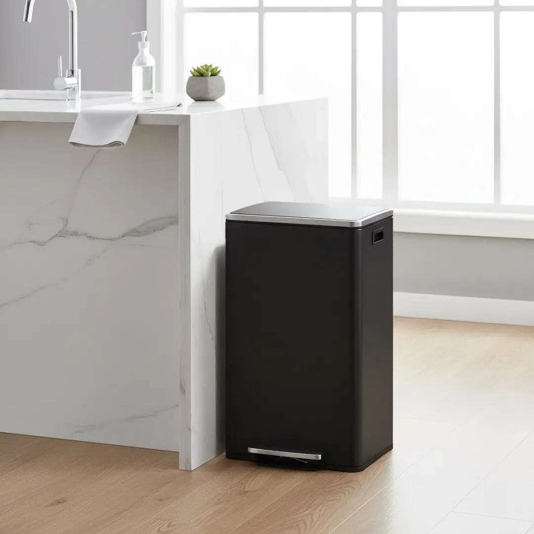Songmics LTB595B02 Pedaalemmer 50L - Zwart