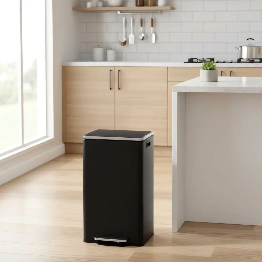 Songmics LTB595B02 Pedaalemmer 50L - Zwart