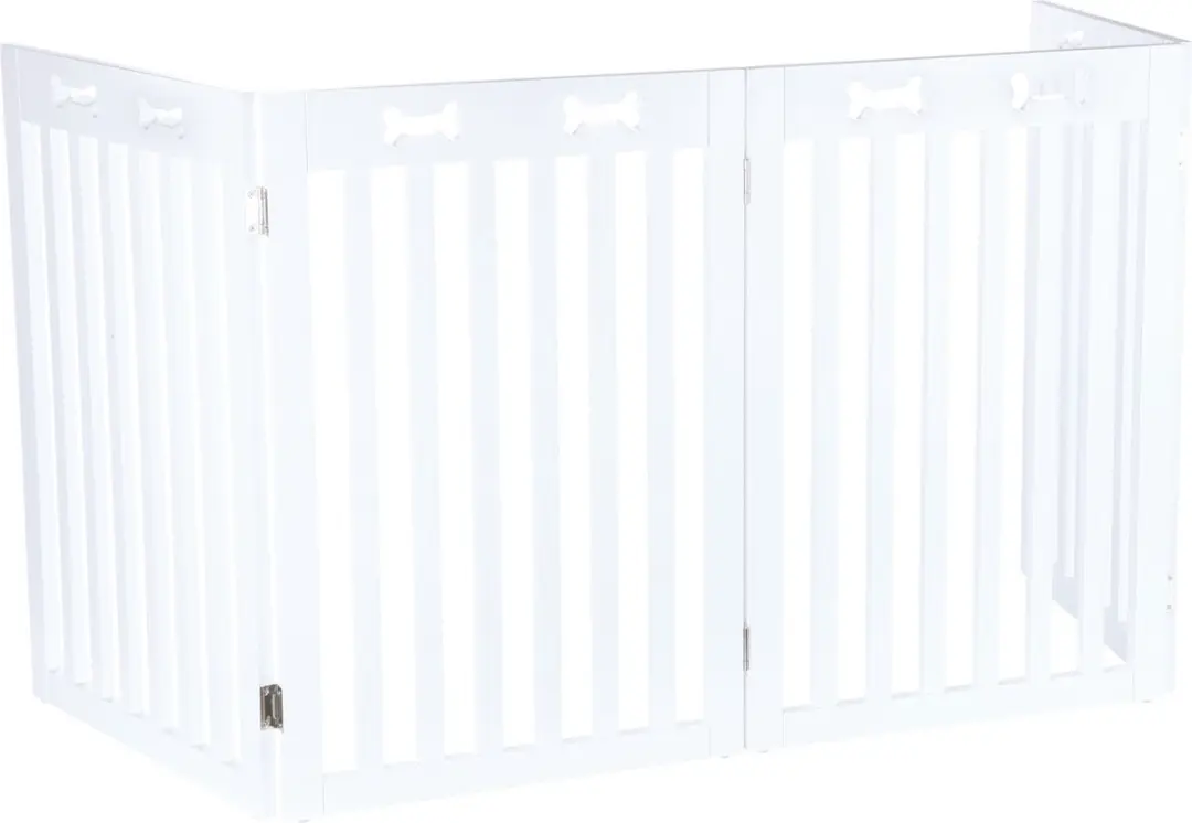 Trixie Afsluithek 4 Panelen Wit 60-160x75cm