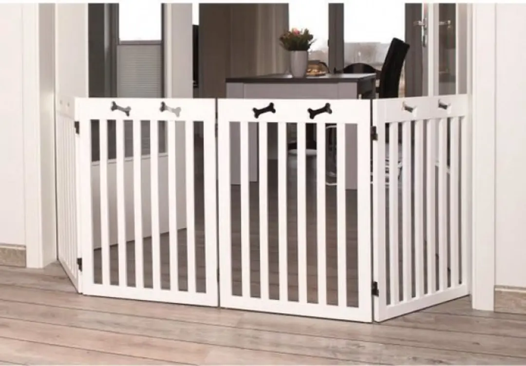 Trixie Afsluithek 4 Panelen Wit 60-160x75cm - afbeelding 4 van 6