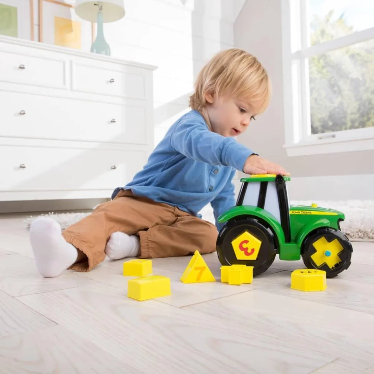 Tomy Johnny Tractor John Deere Educatief Speelgoed - MPN 46654 - Groen/Geel