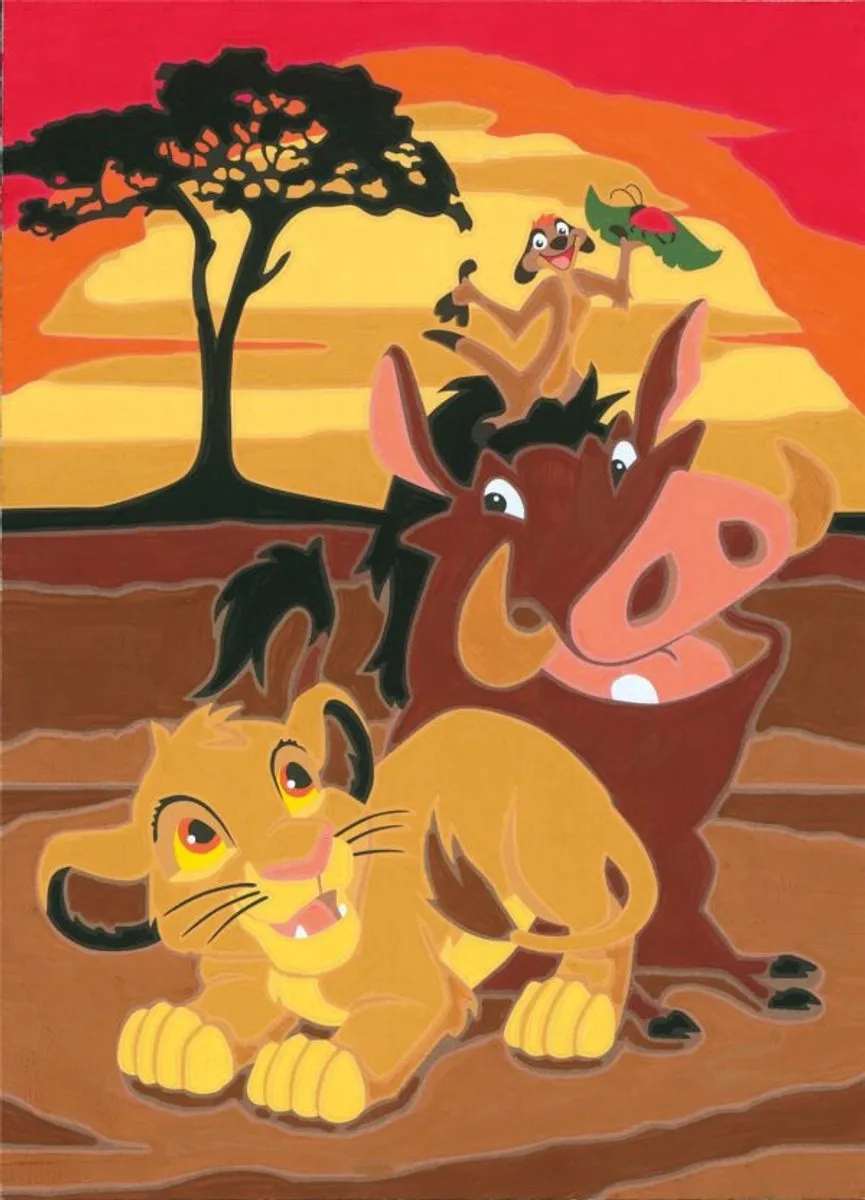 Ravensburger CreArt Disney The Lion King Schilderen op nummer - Multicolor - 15 Kleuren