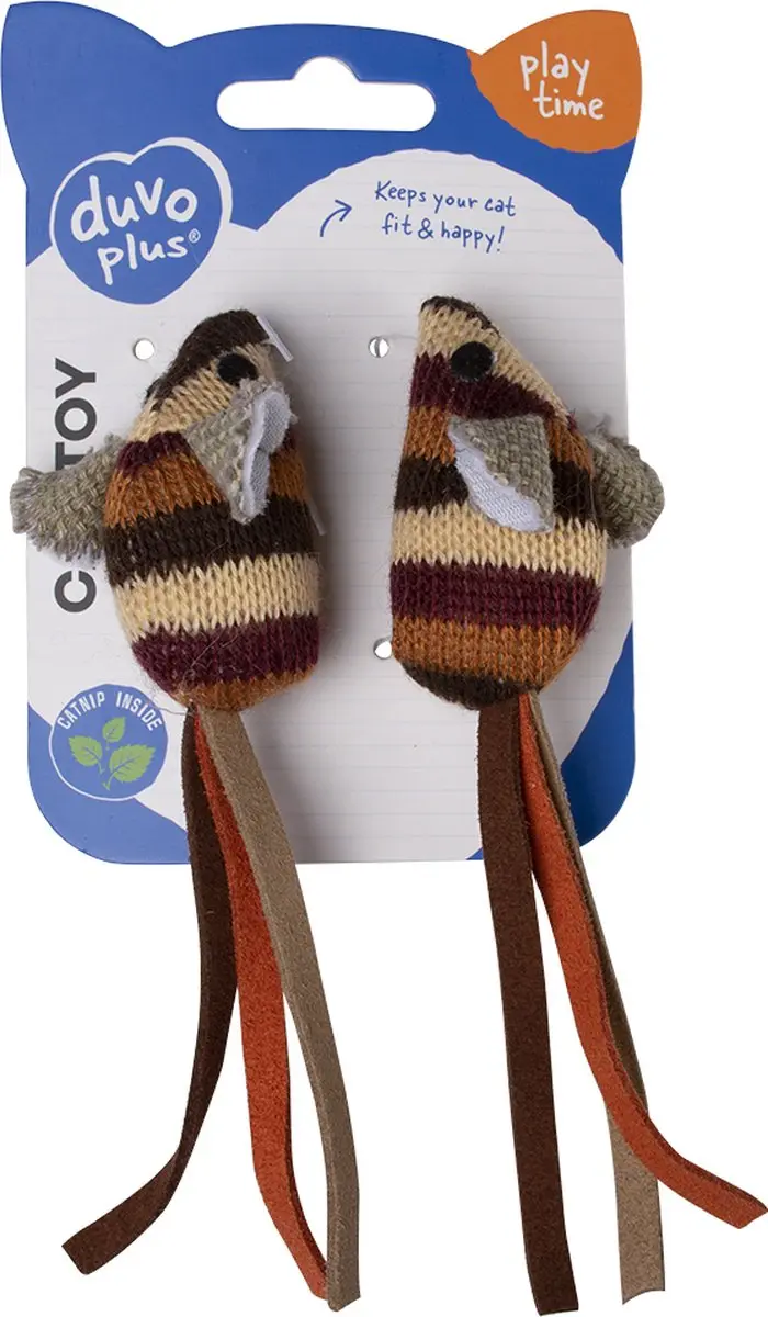DuvoPlus Knitted Muizen voor Kat - 2 Stuks