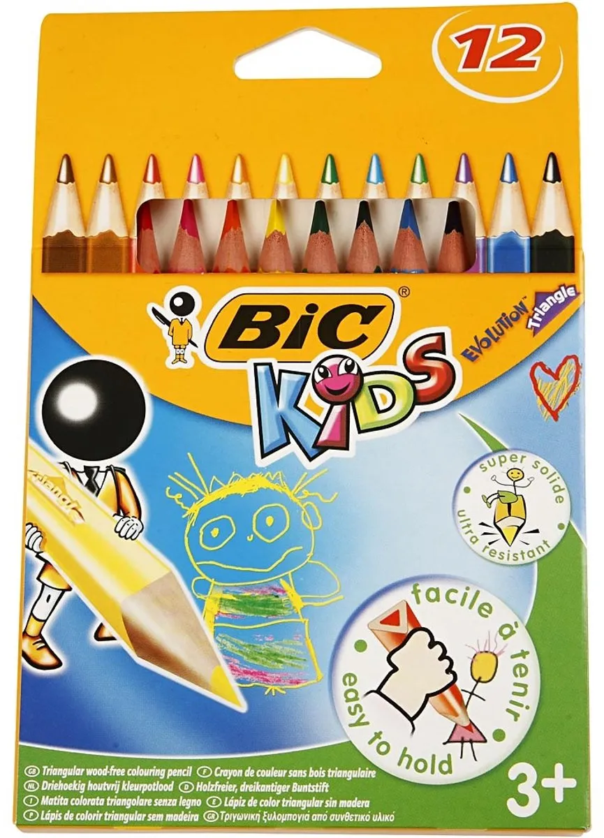 Bic Kids Driehoekige Kleurpotloden - 12 Stuks - afbeelding 6 van 6