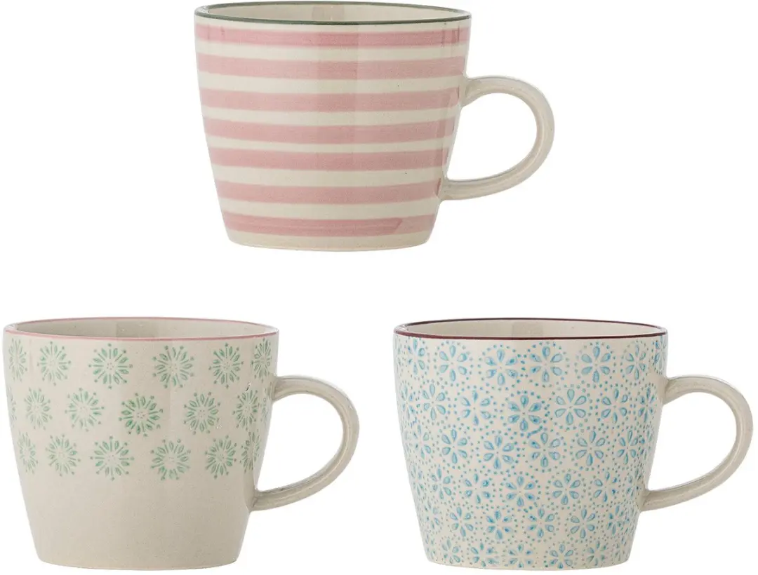 Bloomingville Mokkenset aardewerk Patrizia 3 stuks