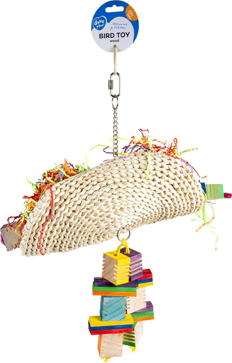 DuvoPlus Groovy Maïs Taco Vogel Speelgoed - Meerkleurig M
