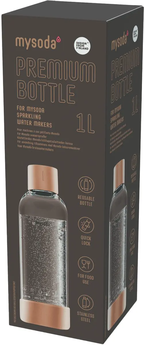 Mysoda Herbruikbare Fles 1L - Koper