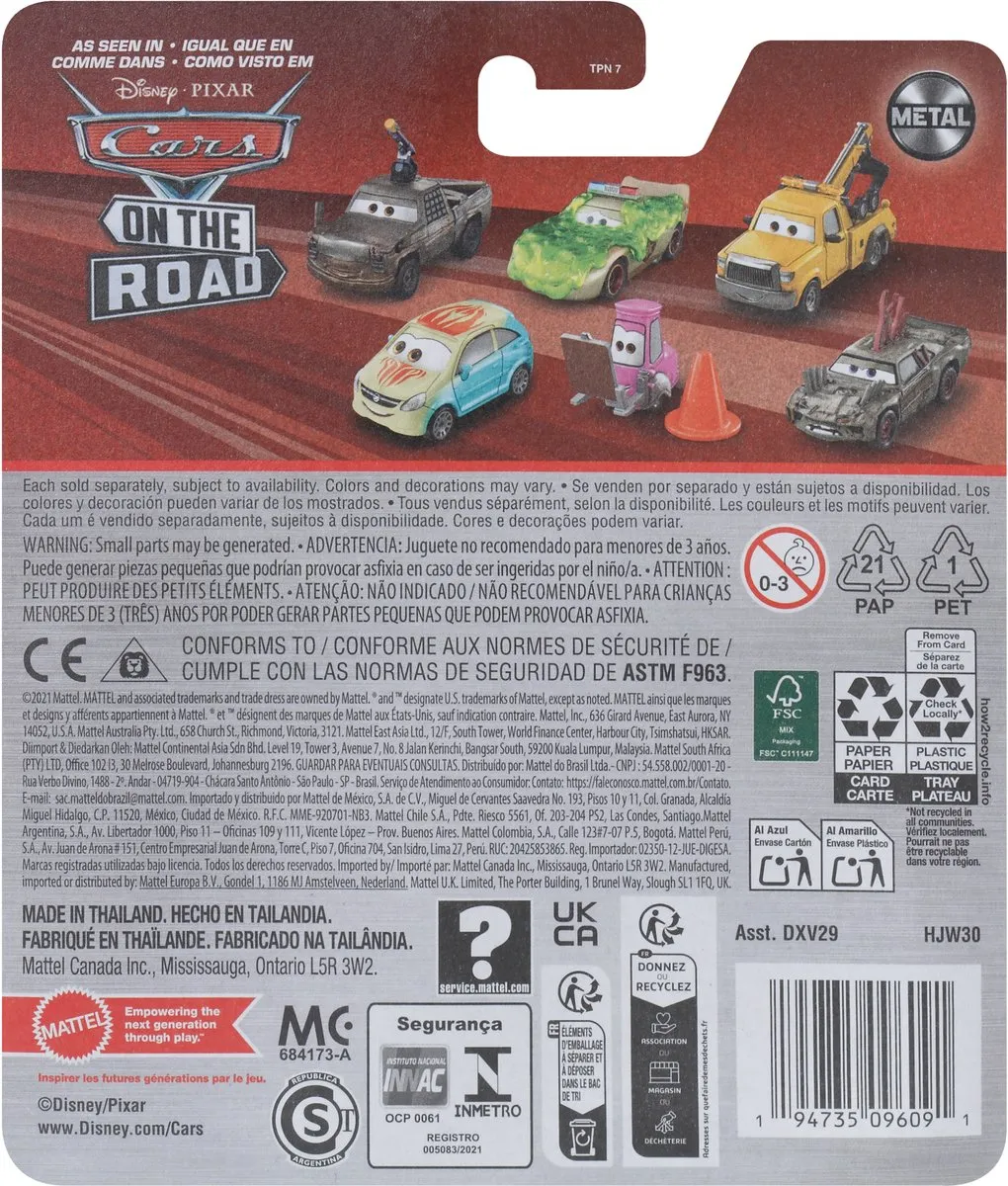 Mattel Disney Pixar Cars Margaret Motorray Auto - Meerkleurig