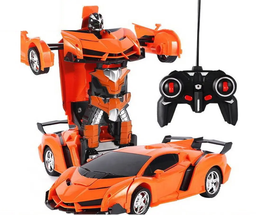 LEAN TOYS Auto Robot Transformer 2in1 Oranje