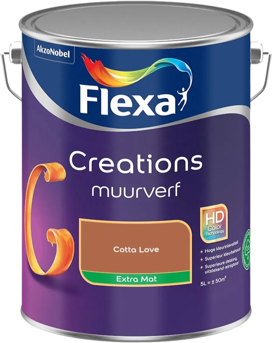 Flexa Dream Box & Creations Muurverf Extra Mat Cotta Love 5L