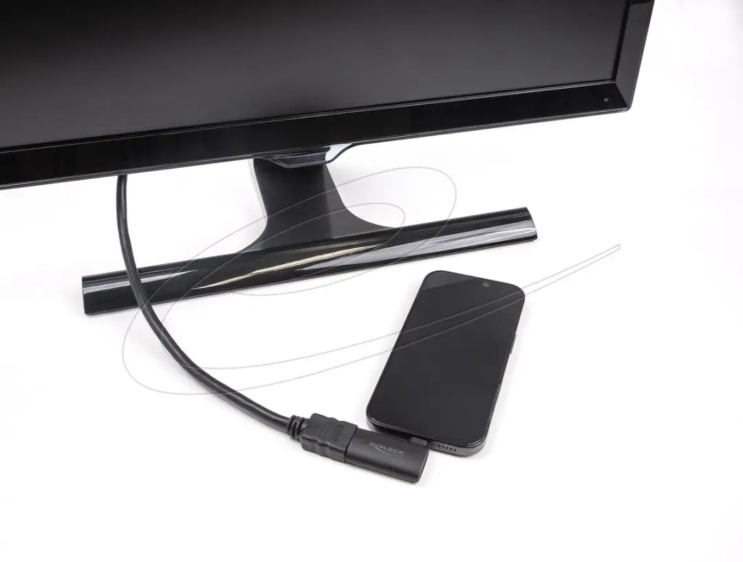 Delock 64289 USB-C naar HDMI Adapter 4K - Zwart - afbeelding 3 van 4
