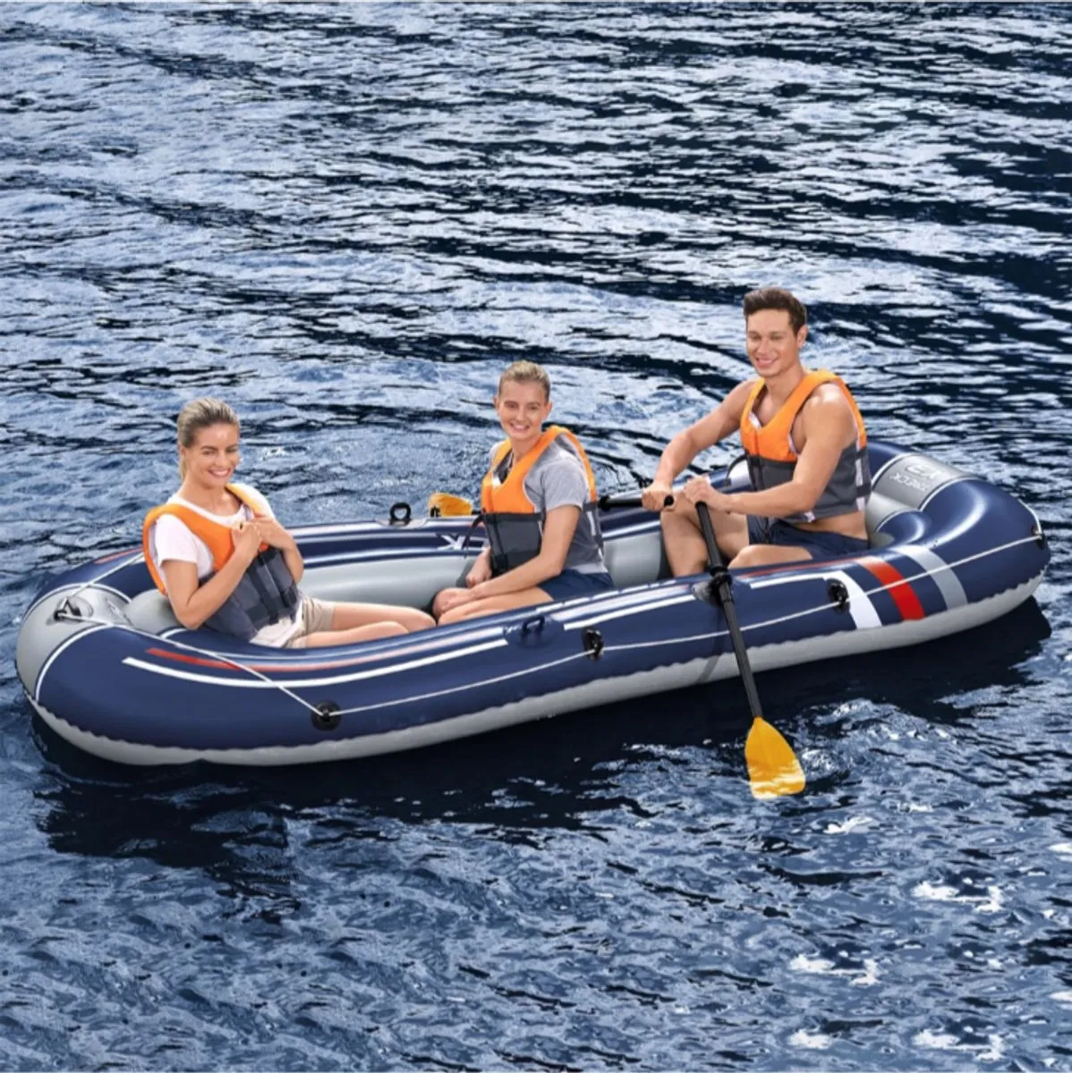 Bestway Hydro-Force Treck X3 Opblaasboot 307x126cm - Blauw - afbeelding 4 van 6
