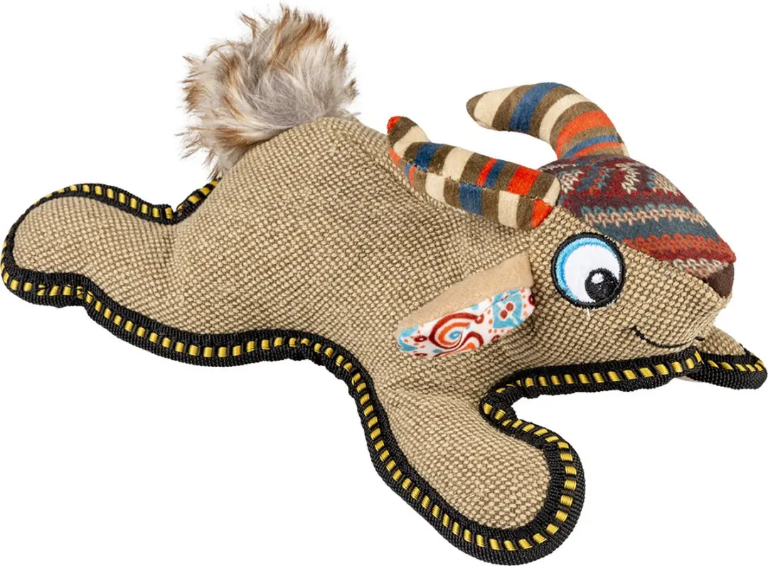 DuvoPlus Speelgoed Hond Canvas Geit 27x15x10cm