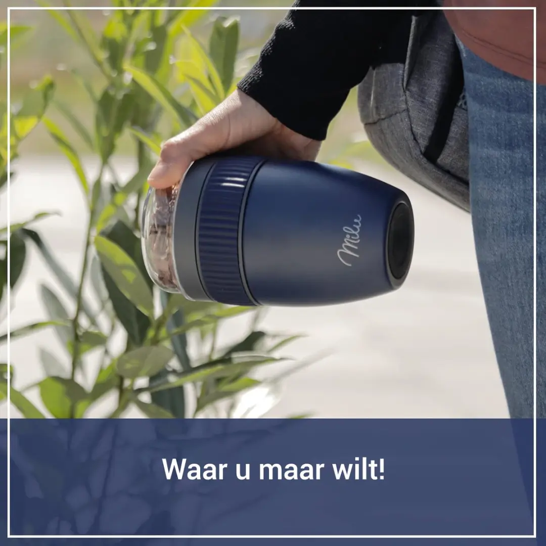 Milu Muesli Beker To Go 400ml - Marineblauw - afbeelding 5 van 6