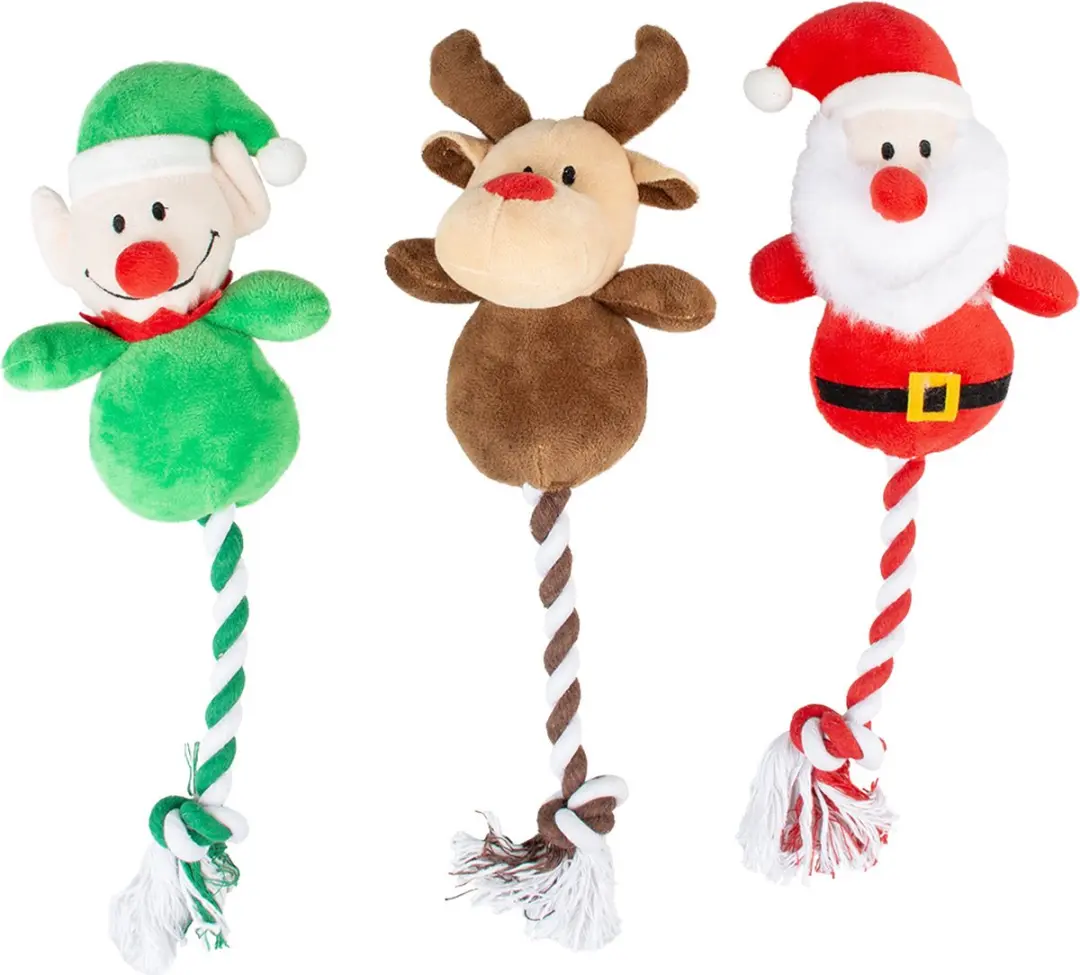 Duvo Xmas Pluche Hond Knuffel 30x12x9cm