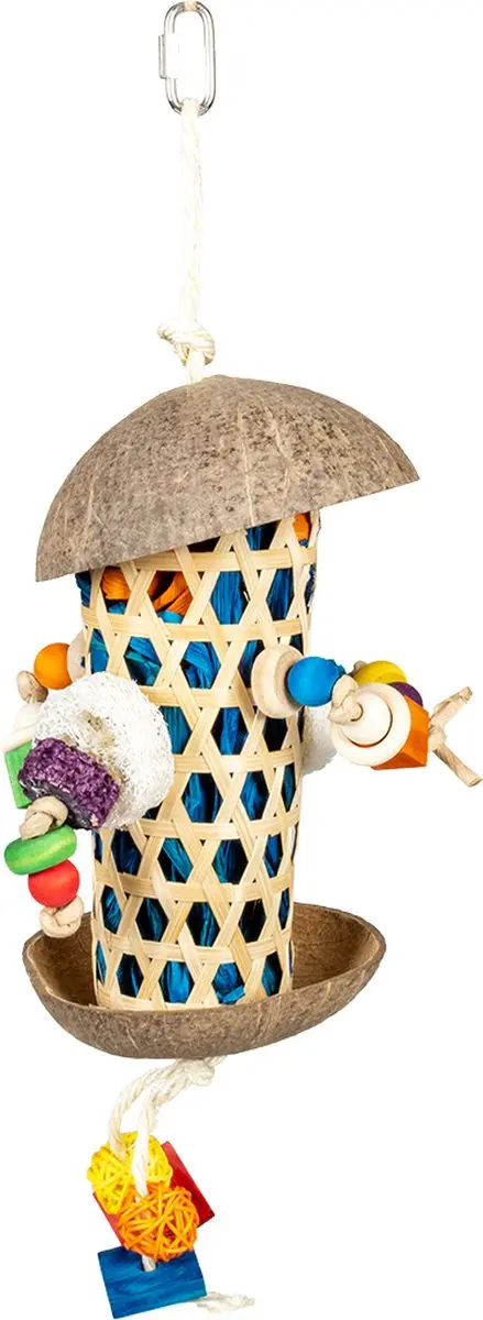 DuvoPlus Forage Coco & Bamboe Vogelkoker 18x18x30cm