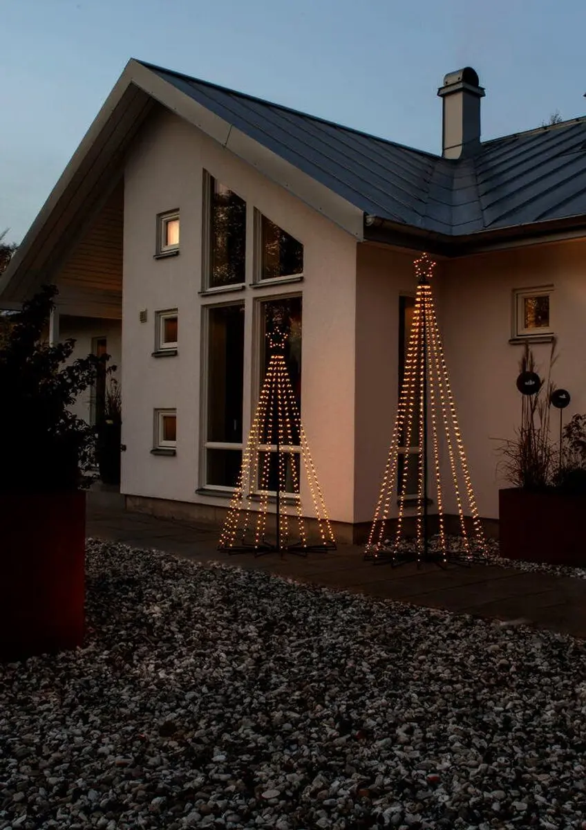 Konstsmide LED Lichtgordijn 3D Kegel Pyramide - 515 Punten - 6W - 180cm