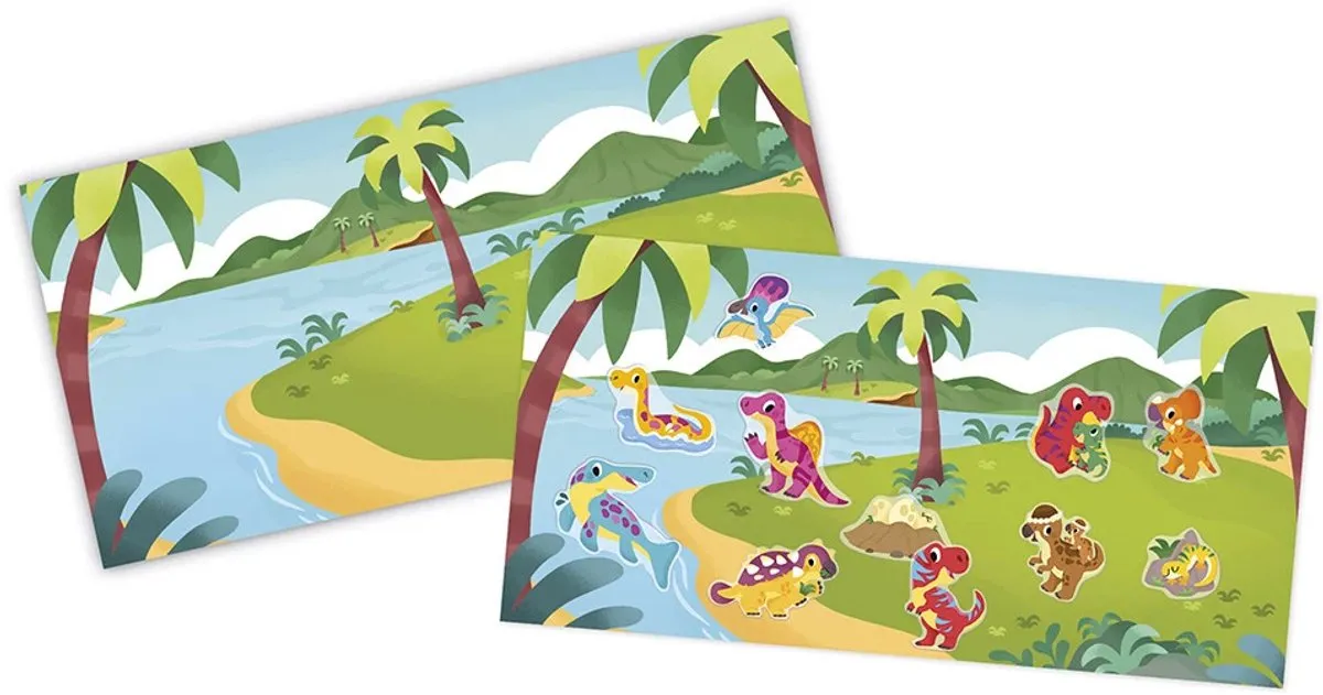 Janod My Arts & Crafts Creatieve Set - Dikke Dinostickers Multicolor