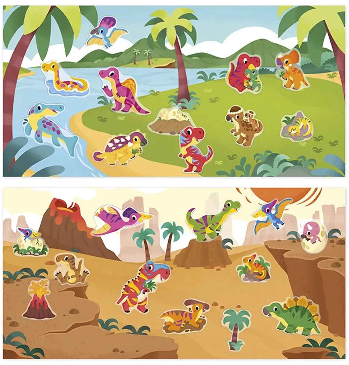 Janod My Arts & Crafts Creatieve Set - Dikke Dinostickers Multicolor