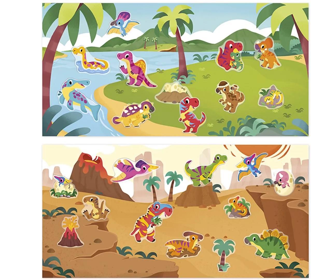 Janod My Arts & Crafts Creatieve Set - Dikke Dinostickers Multicolor