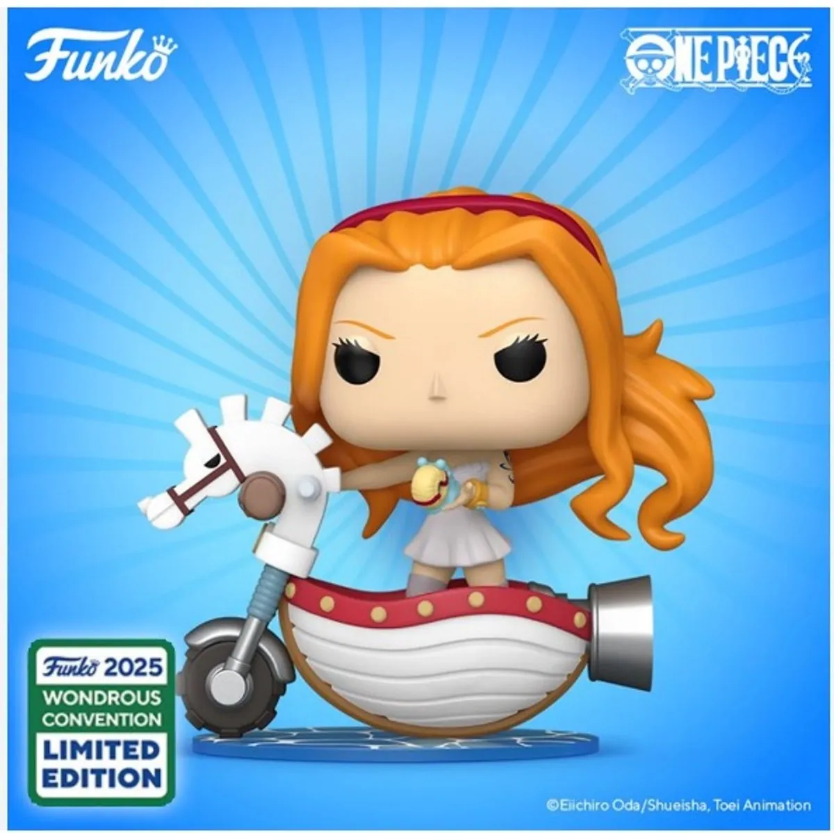 Funko Pop! One Piece Nami met Wit Hobby Paard #128