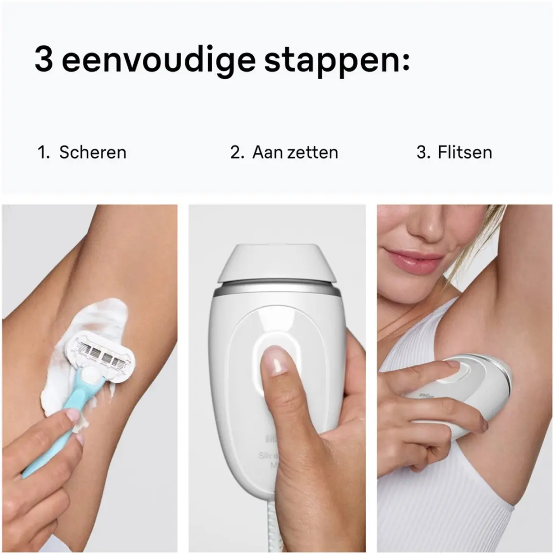 Braun Silk·expert Mini PL1115 IPL Ontharingsapparaat - 300.000 Flitsen - Wit