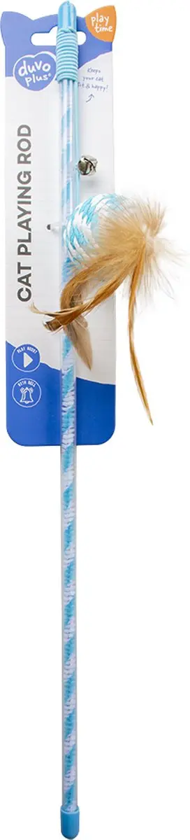 DuvoPlus Speelhengel voor Kat - Blauw