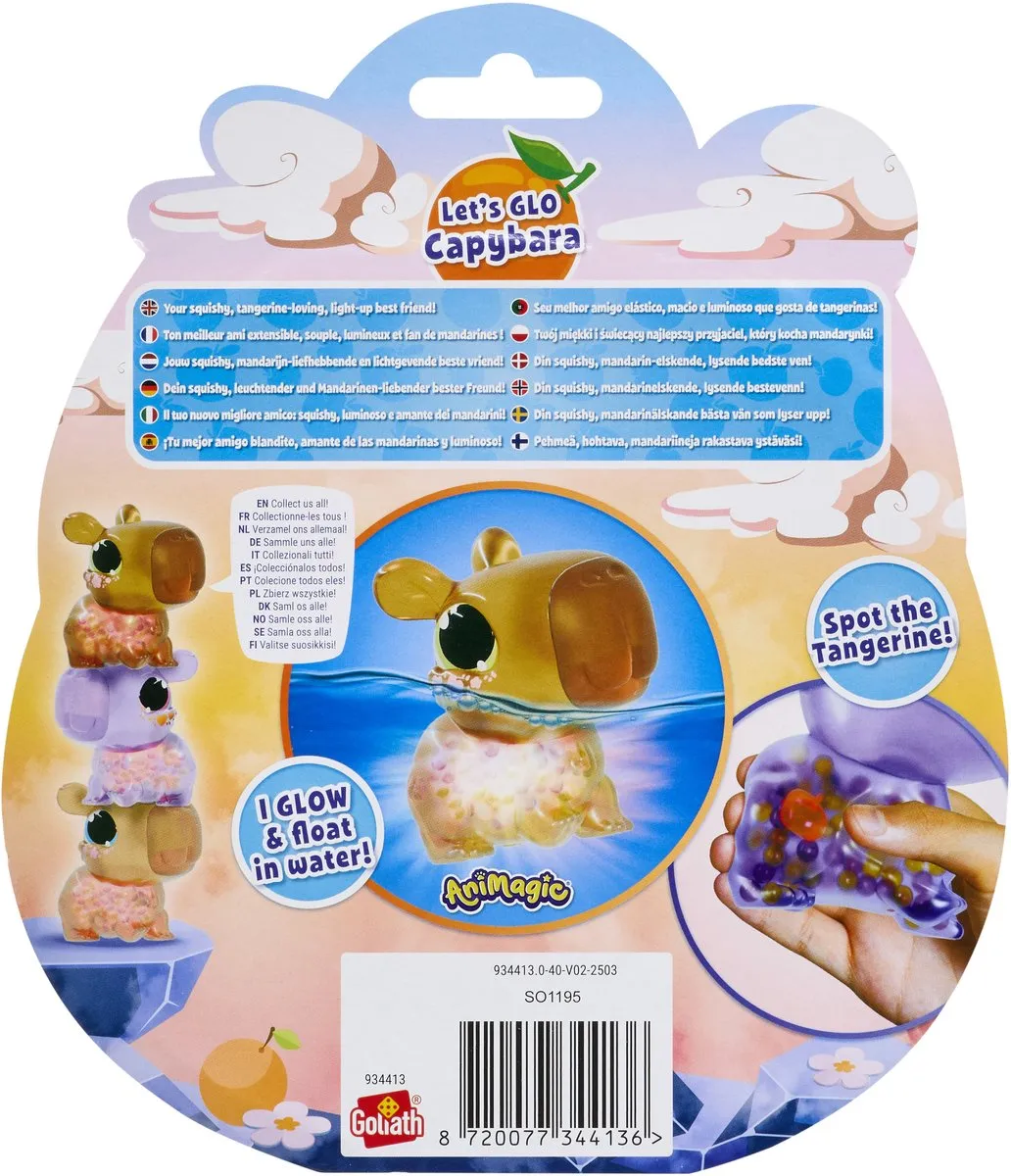 Goliath Animagic Let's Glo Capybara Speelfiguur - 3x AAA - Bruin - afbeelding 6 van 6