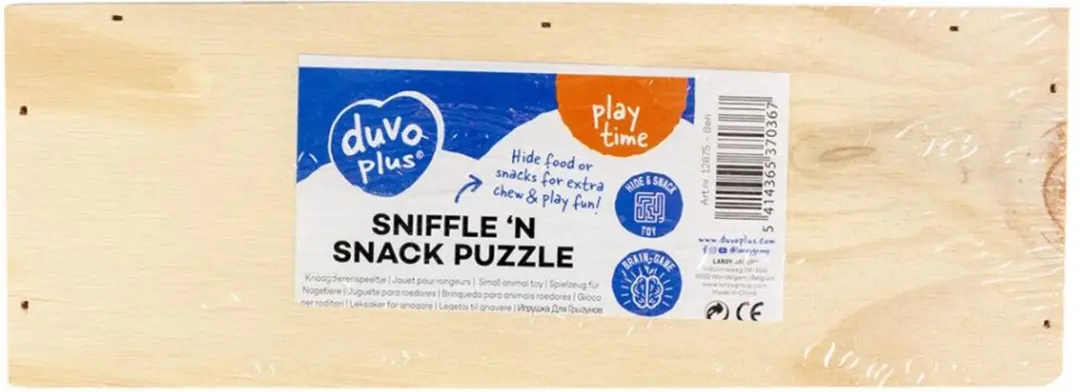 Duvo+ Houten Sniffle 'n Snack Puzzle Ben - 22x8x3.6 cm