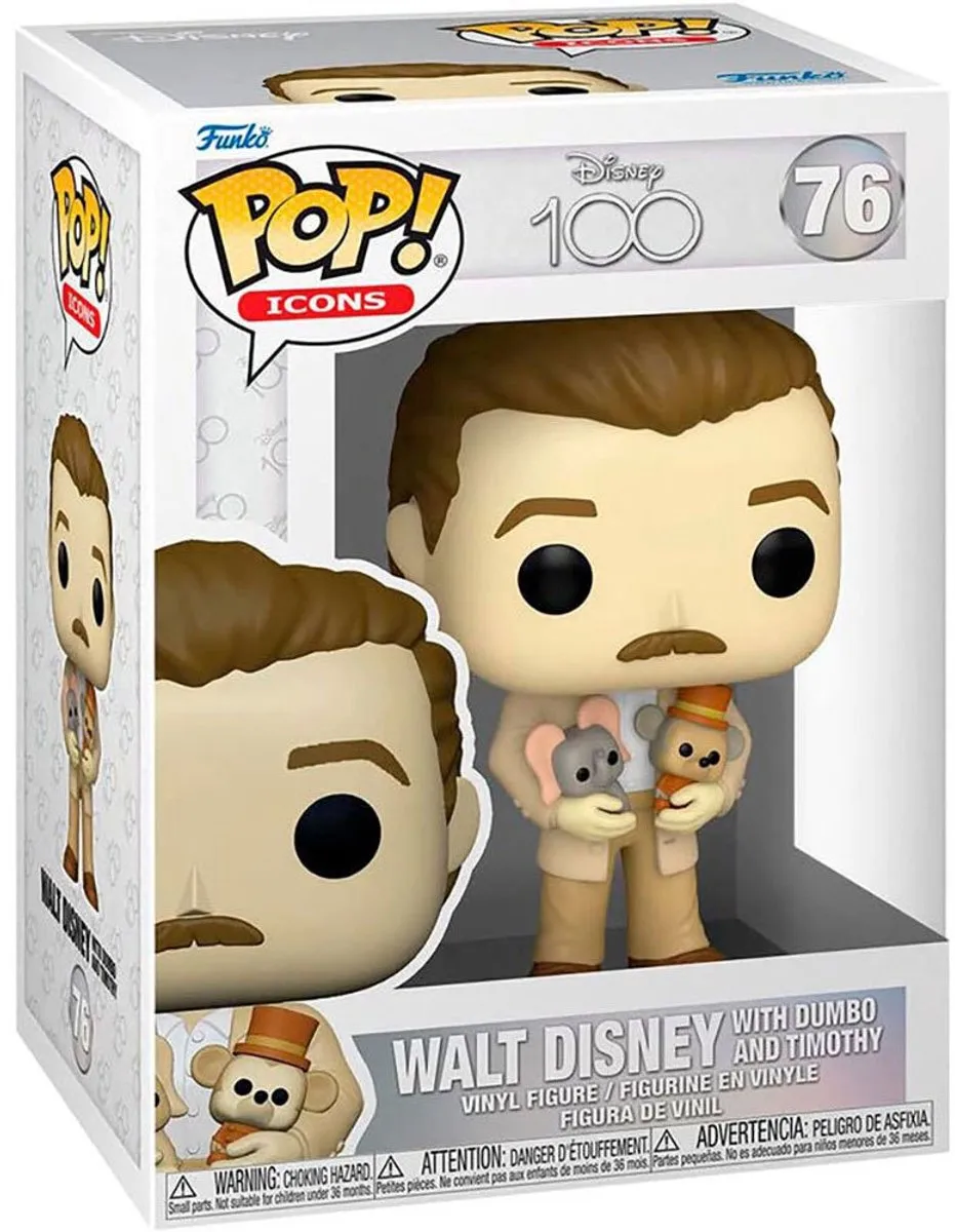Funko Pop! Disney 100 Walt Disney & Dumbo & Timothy Plush #76