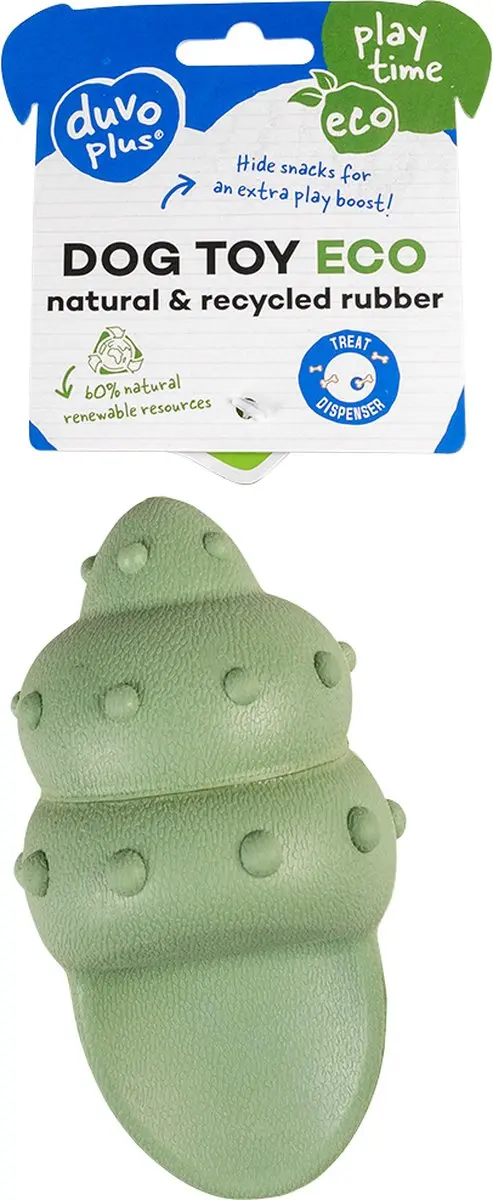 DuvoPlus Eco Rubber Snackdispenser Hond - Groen