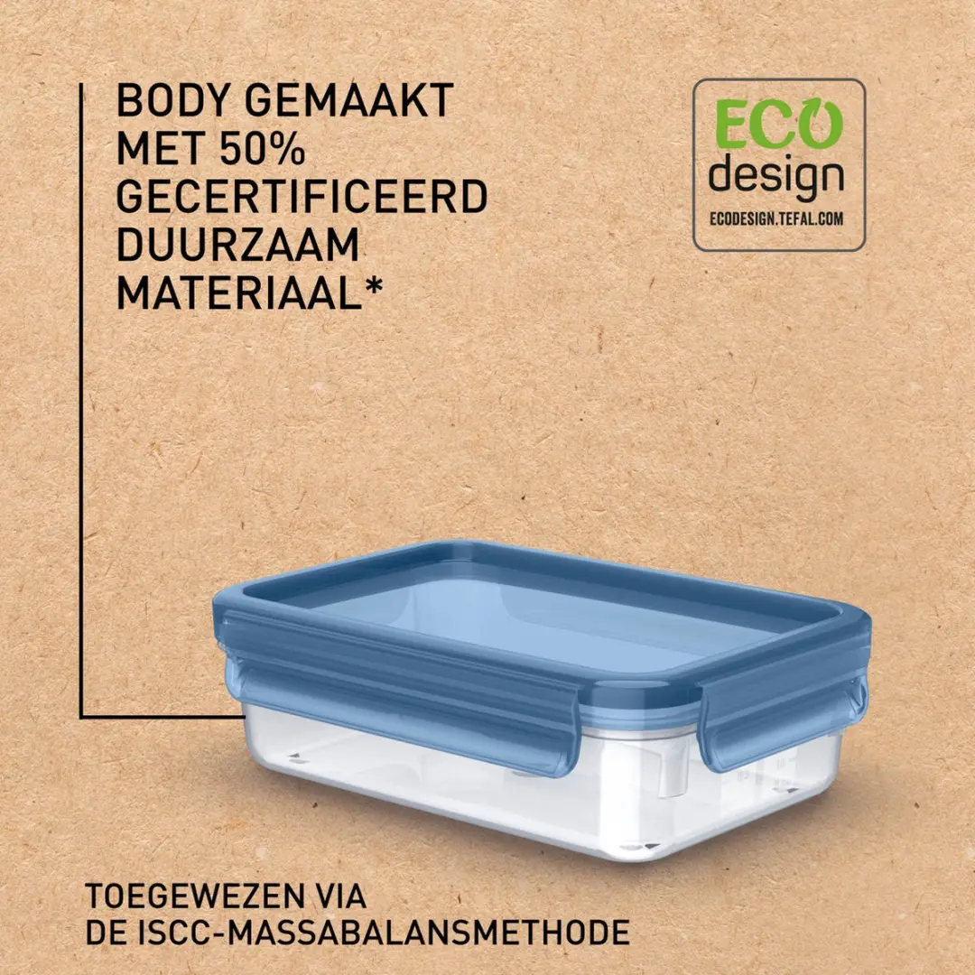 Tefal MasterSeal Fresh Vershoudbakje 0,8L - Blauw