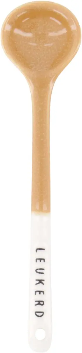 Zusss Theeset Gezelligheid - 2 Stuks - Keramiek Ø8,3x10,3cm - Wit/Camel