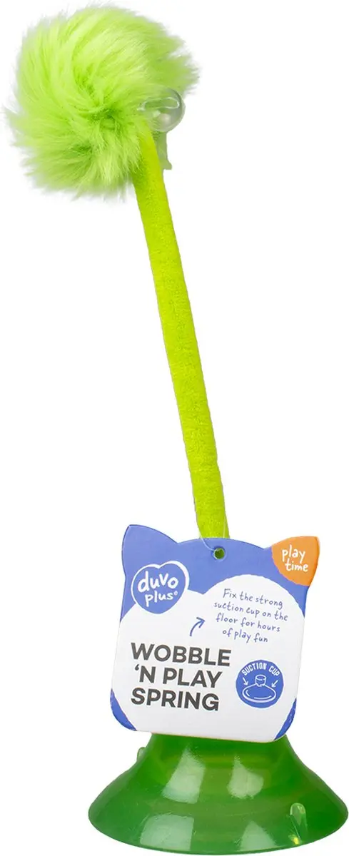 Duvo Wobble 'n Play Spring Hondenspeeltje - Groen