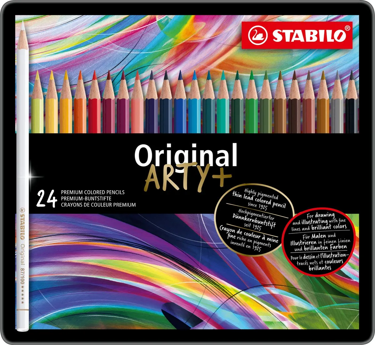 STABILO Original Kleurpotloden 24 Stuks - 2,5mm - Metaal Etui