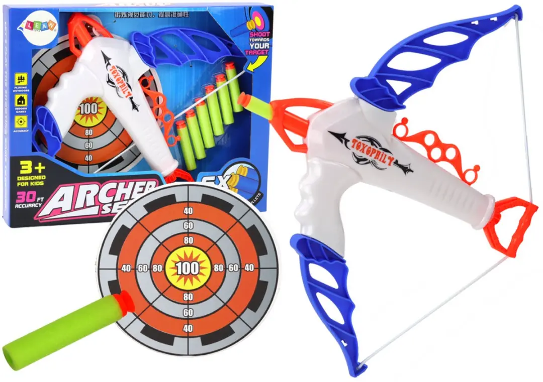 Lean Toys Boog met Doel Zuignappijlen