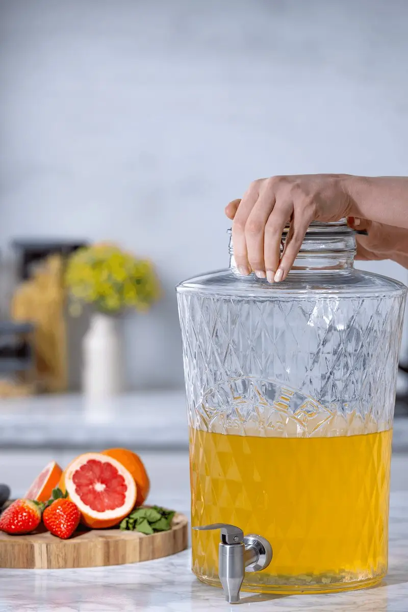 Kilner Diamond Drankdispenser 8L - RVS kraantje