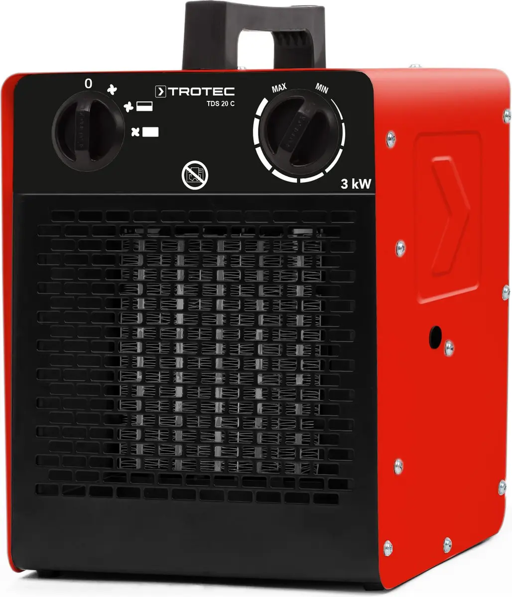 Trotec TDS 20 C Keramische Verwarming - 3000W - Rood - afbeelding 6 van 6