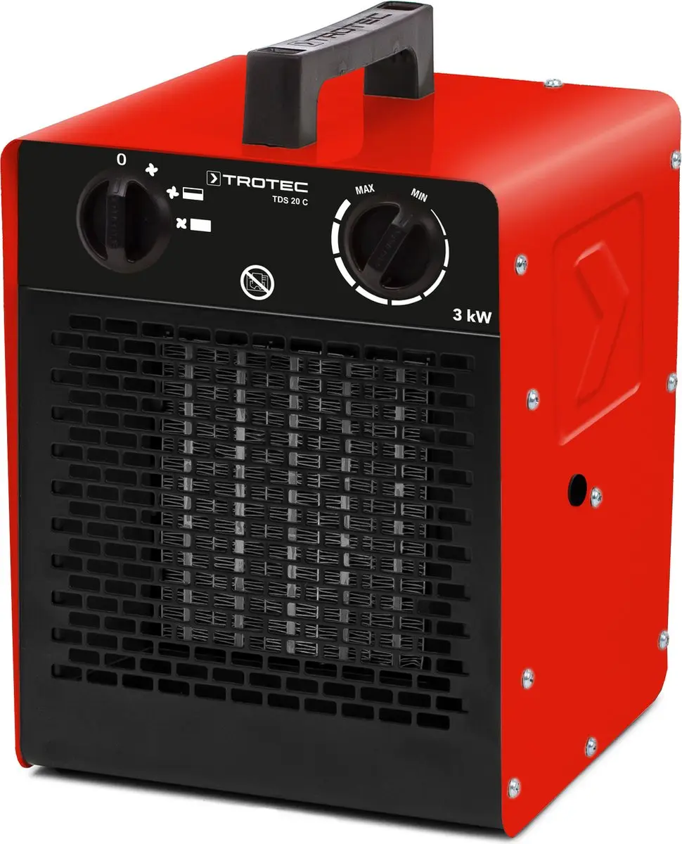 Trotec TDS 20 C Keramische Verwarming - 3000W - Rood