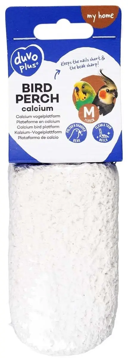 Duvo+ Calcium Vogelplatform Wit 11x6x3cm