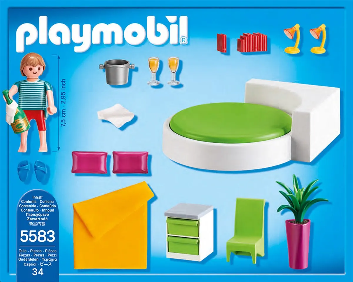 Playmobil Slaapkamer met Loungebed 5583 - Multicolor - afbeelding 6 van 6