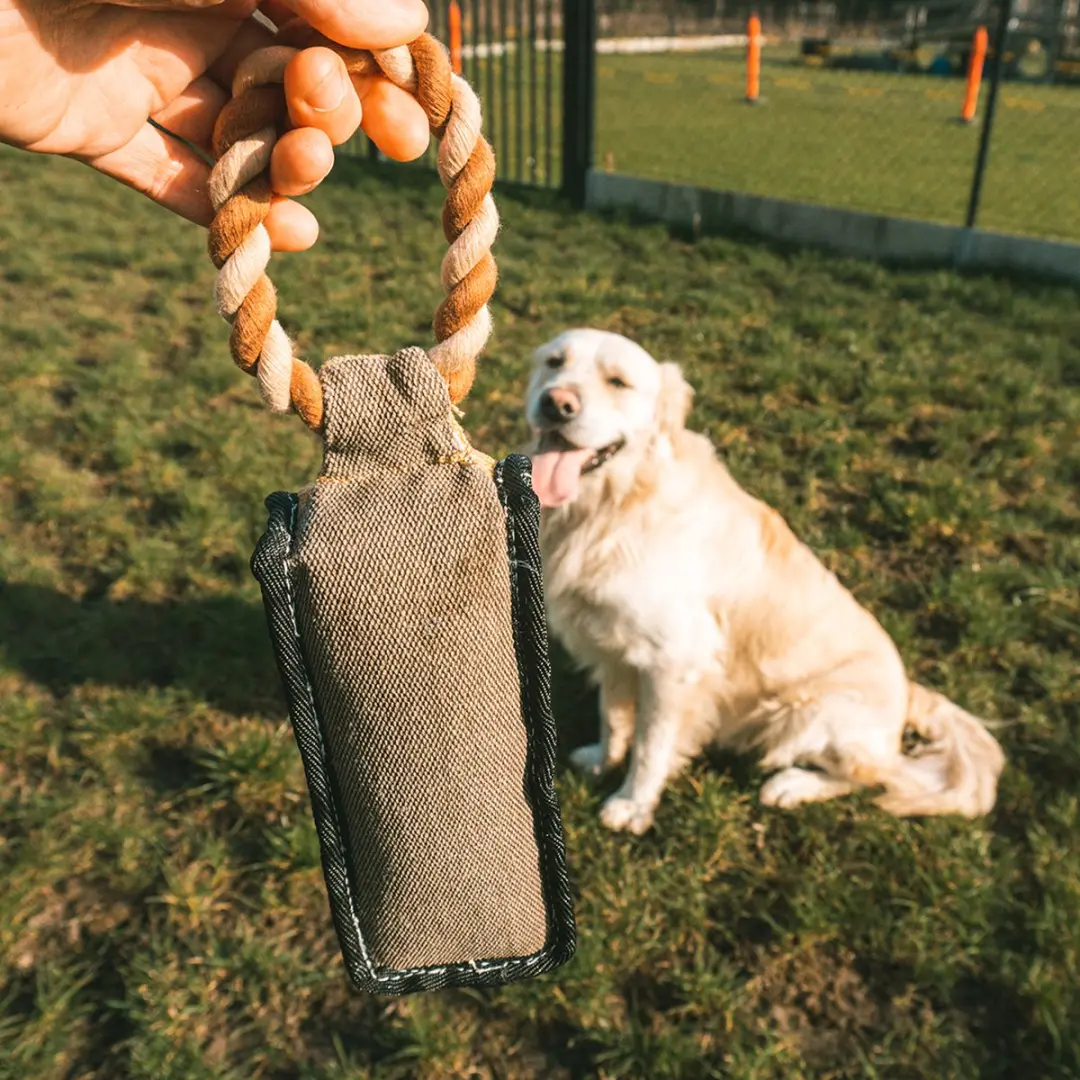 Duvo Dumbell Speelgoed Hond Canvas - 8x8x20cm Meerkleurig