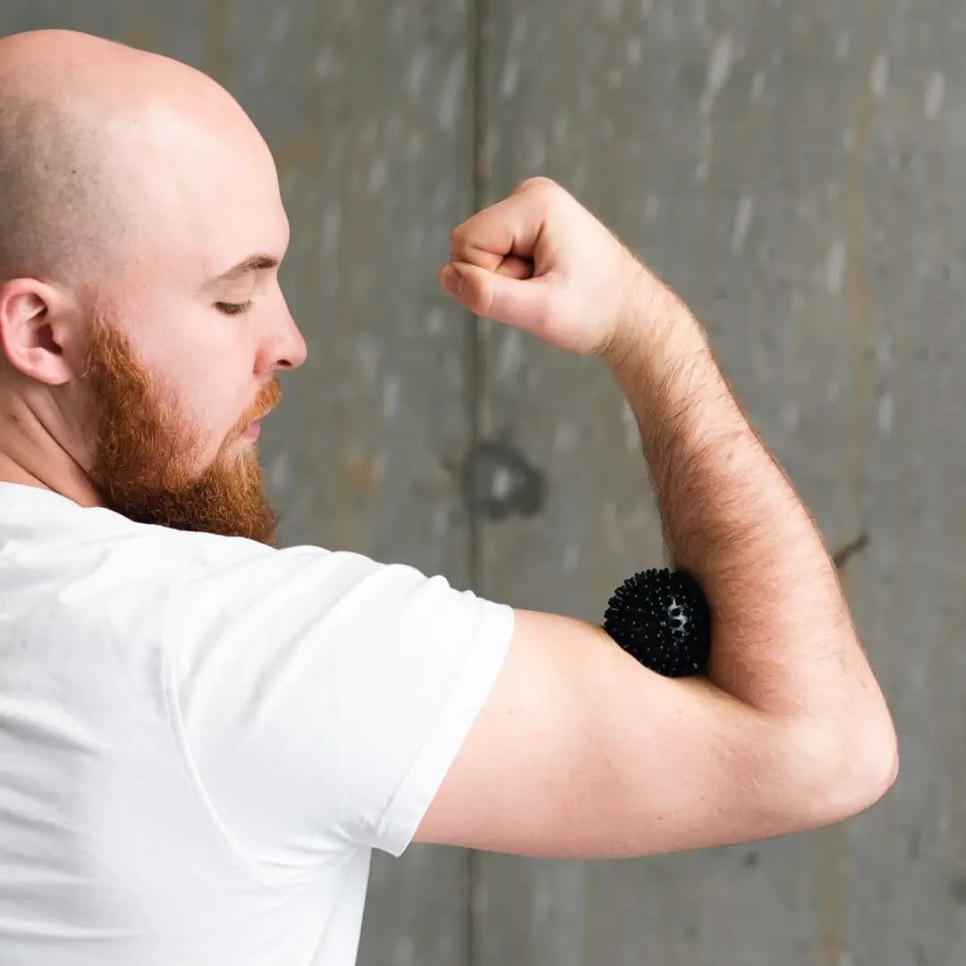 HMS Fitness Lacrosse Massagebal Spiky - Zwart - afbeelding 3 van 6